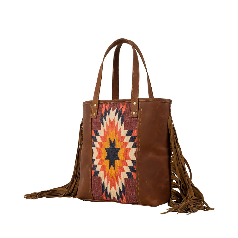 Sedona Star Fringed Tote Bag sold by Myra Bag product image thumbnail 2
