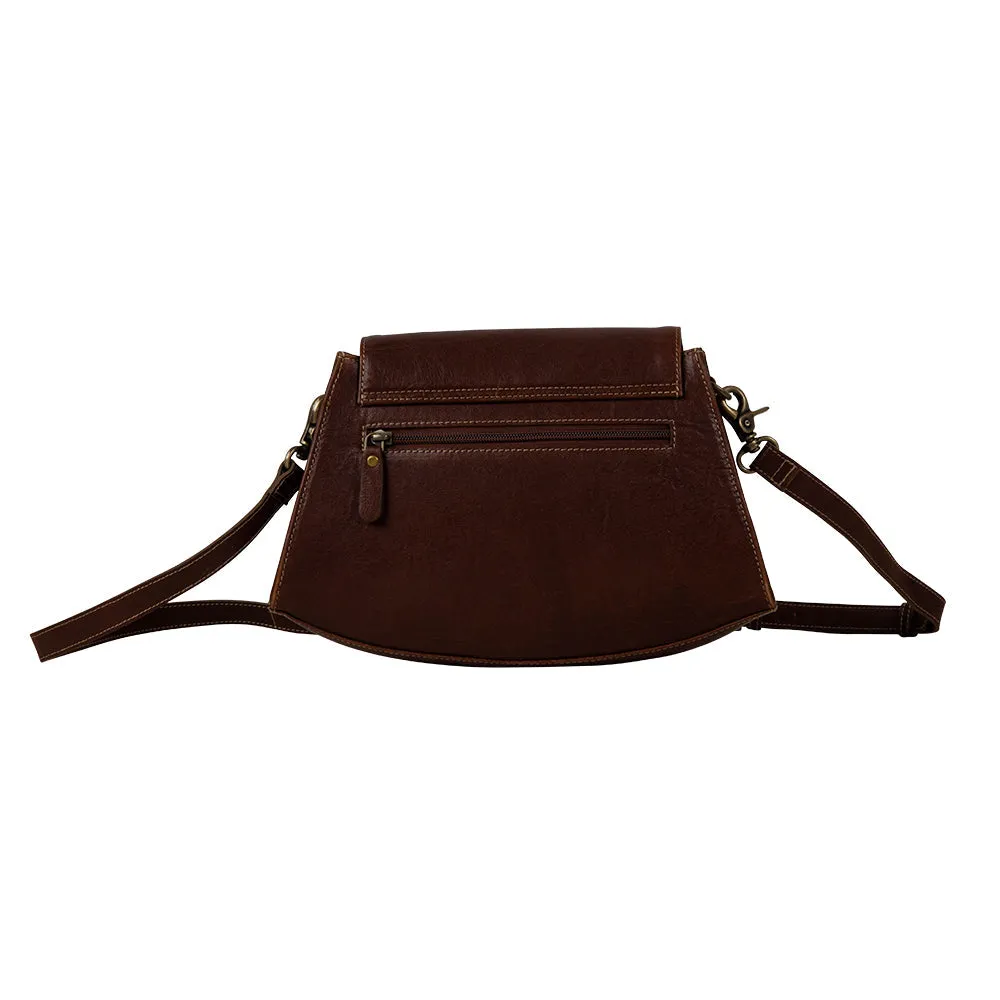 Showy Sunflower Trapezoid Hand-Tooled Bag sold by Myra Bag product image thumbnail 3