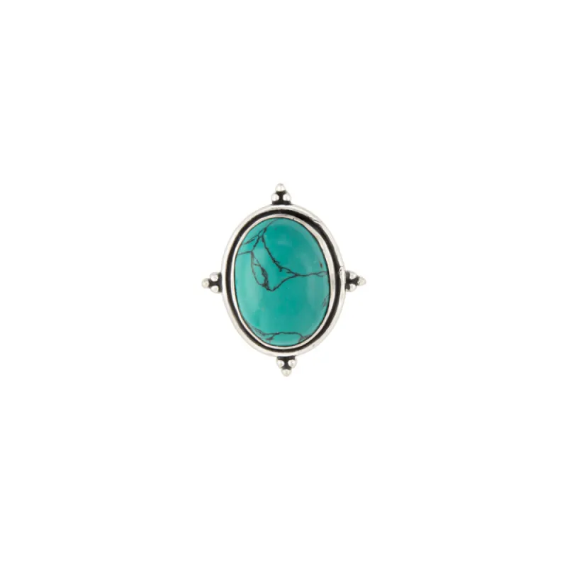 Prairie Rose Oval Turquoise Look Ring sold by Myra Bag