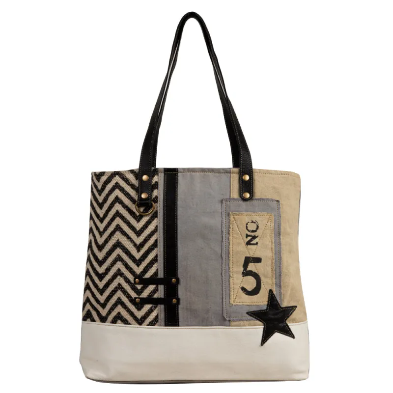 Globetrotter Patch Tote Bag sold by Myra Bag