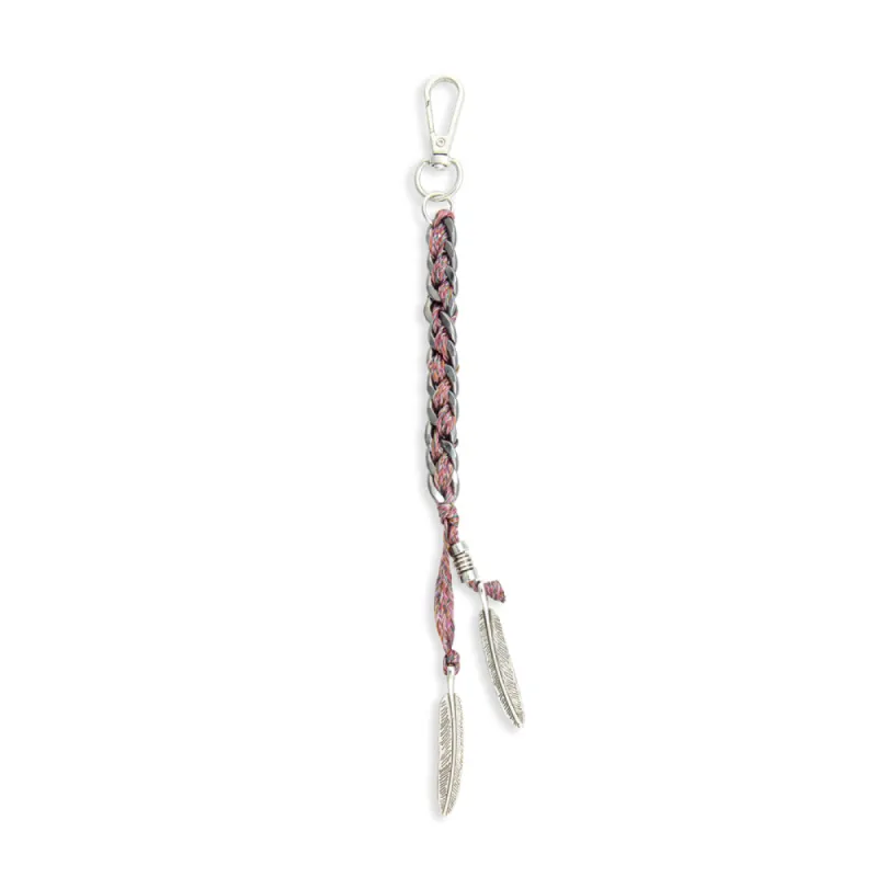 Trail Feather Braided Chain  Key Fob made by Myra Bag