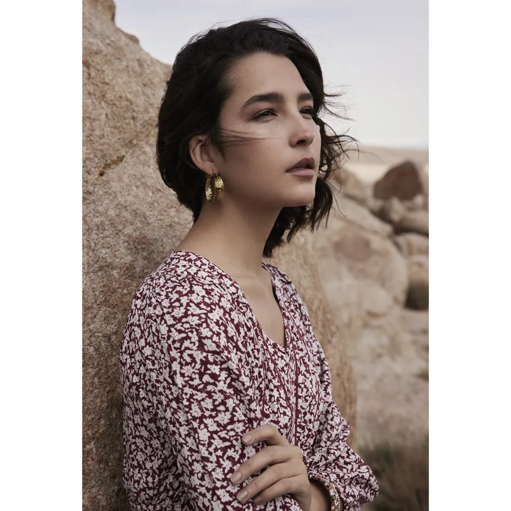 Bundled Sun Rays Gold Tone Earrings sold by Myra Bag product image thumbnail 3