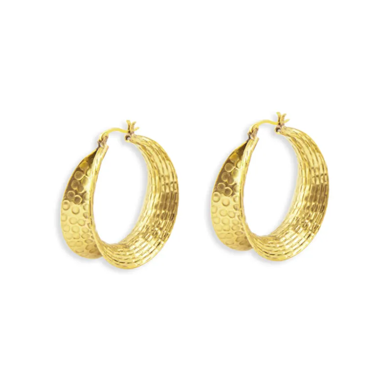 Bundled Sun Rays Gold Tone Earrings sold by Myra Bag