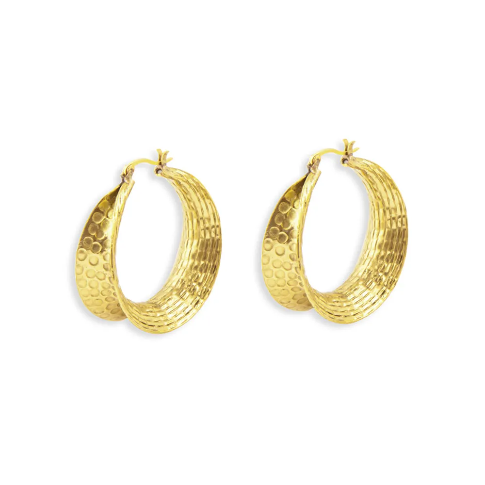 Bundled Sun Rays Gold Tone Earrings sold by Myra Bag