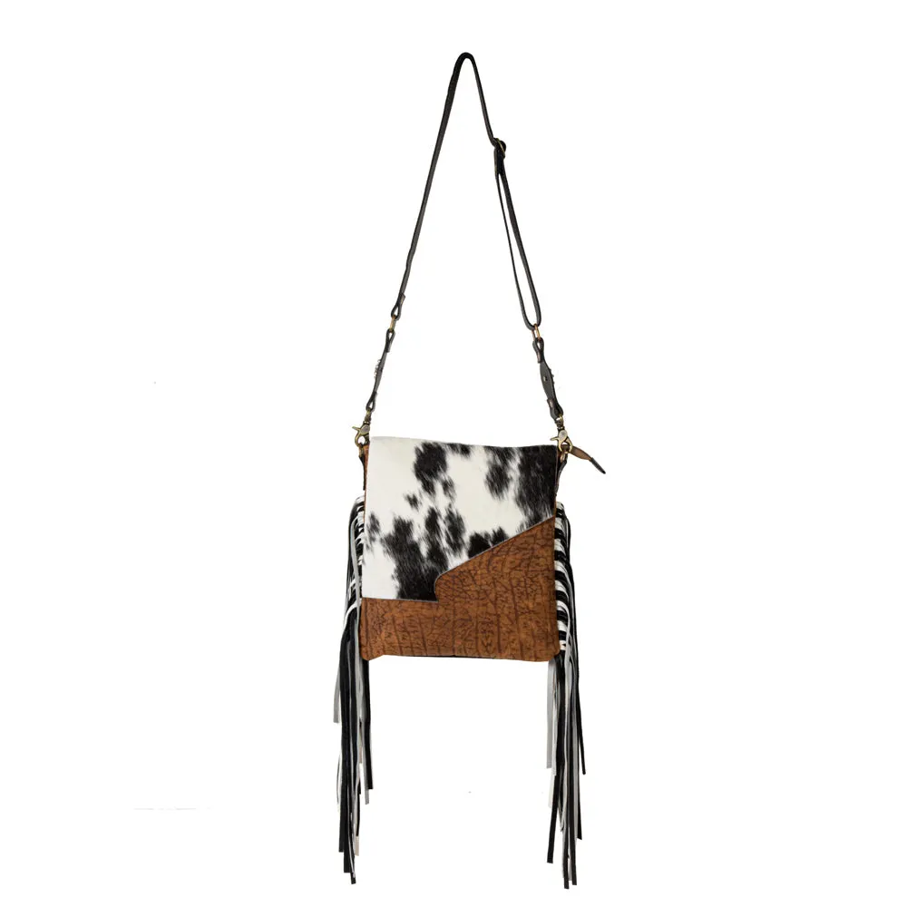 Stratford Trail Fringed Concealed-Carry Bag In Black & White sold by Myra Bag product image thumbnail 4