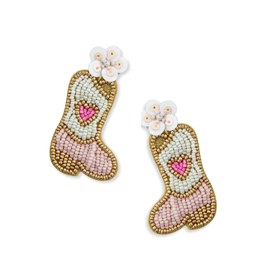 Love My Boots Beaded Earrings sold by Myra Bag product image thumbnail 2
