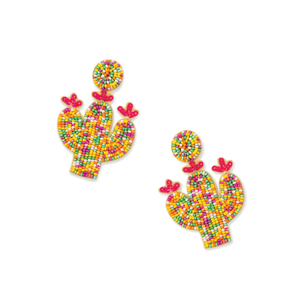 Cactus Joy Beaded Earrings in Multicolor sold by Myra Bag product image thumbnail 2