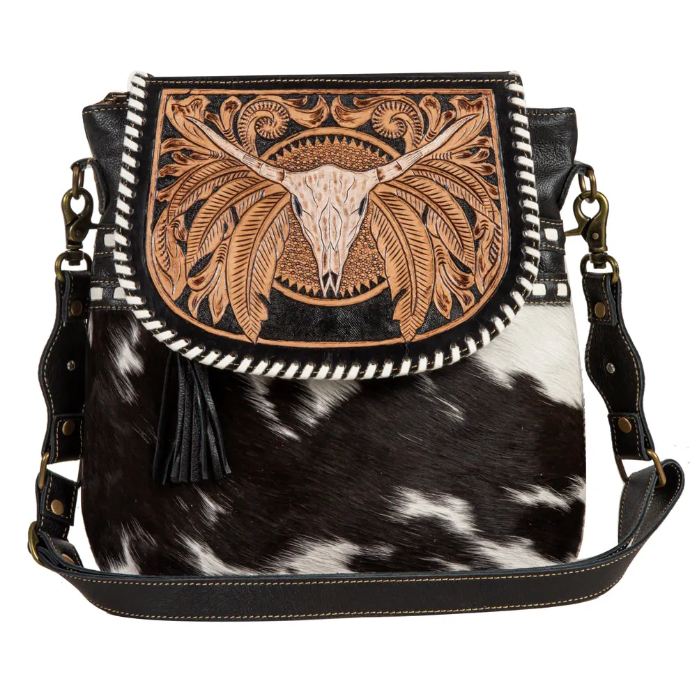 Spirit Of The Herd HandTooled Bag sold by Myra Bag