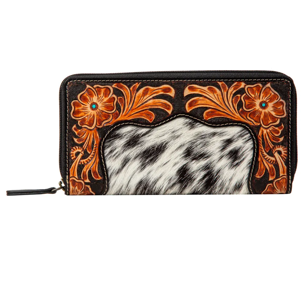 Rose Of The Desert Hand-Tooled Wallet sold by Myra Bag