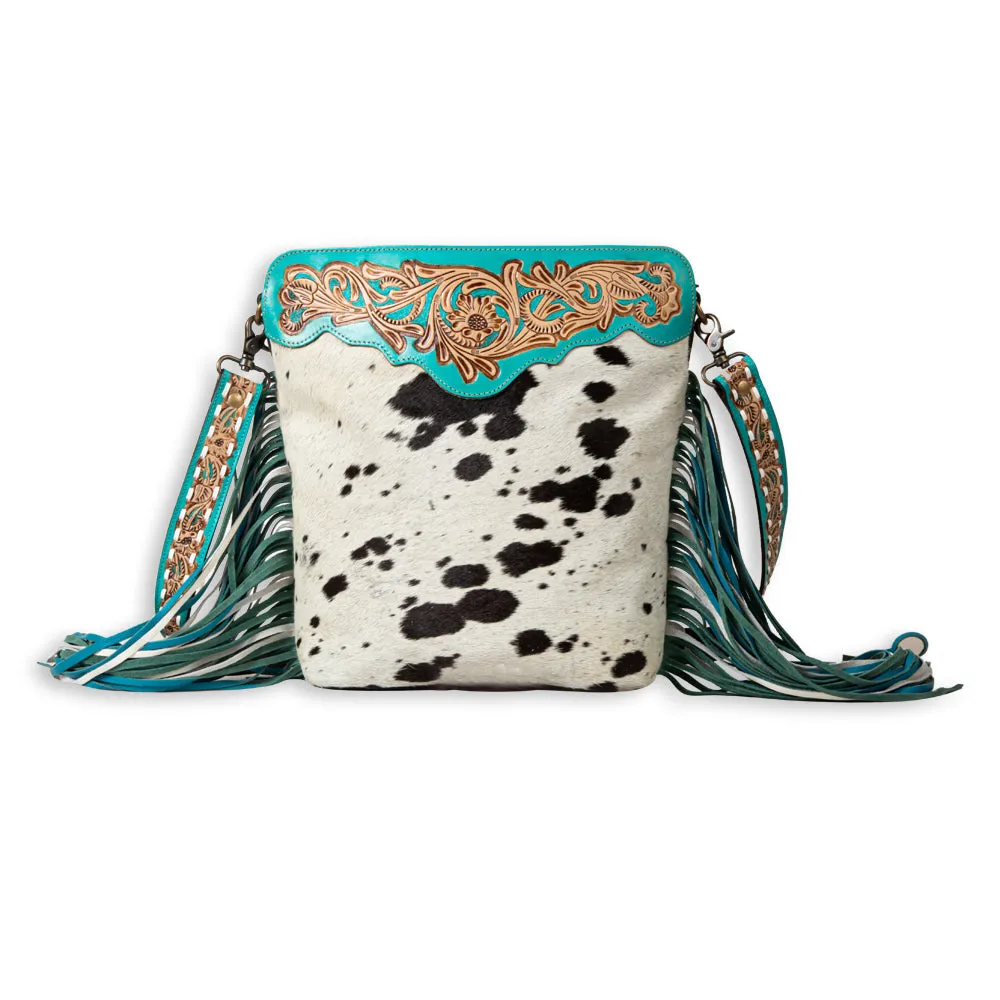 Pony Trail Fringed Hand-Tooled Bag sold by Myra Bag product image thumbnail 3