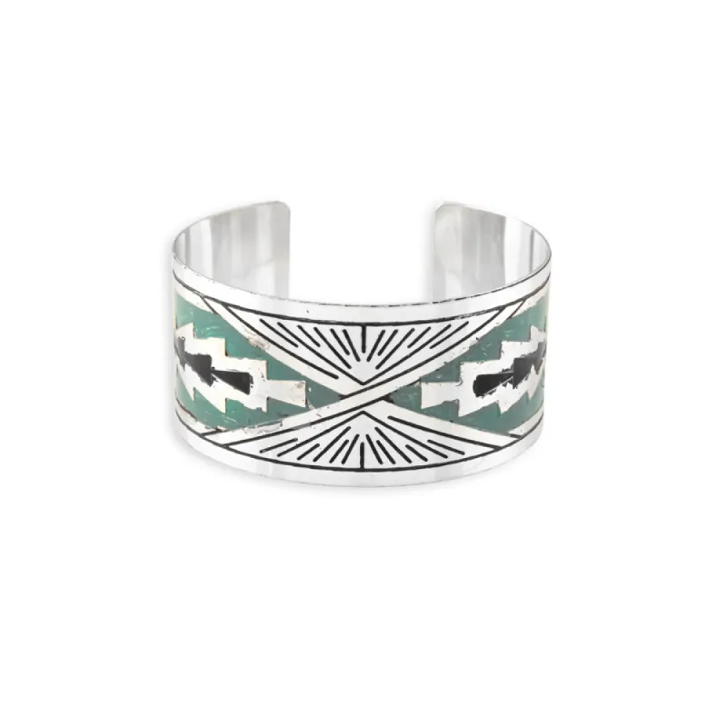 Day Rise Etched Metal Cuff Bracelet sold by Myra Bag