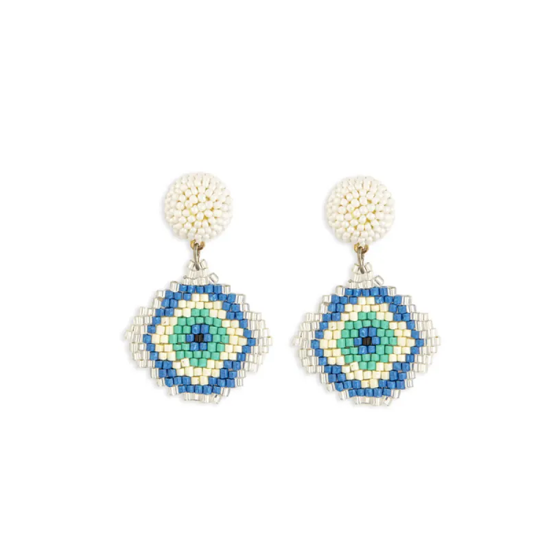 Water Bloom Beaded Earrings sold by Myra Bag