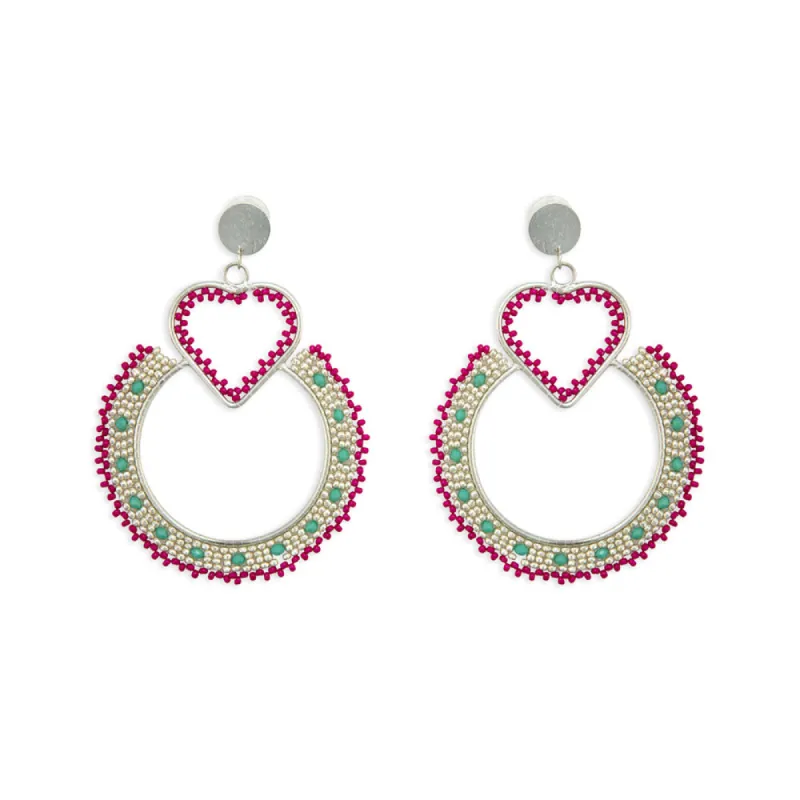 Full Circle Love Beaded Earrings sold by Myra Bag