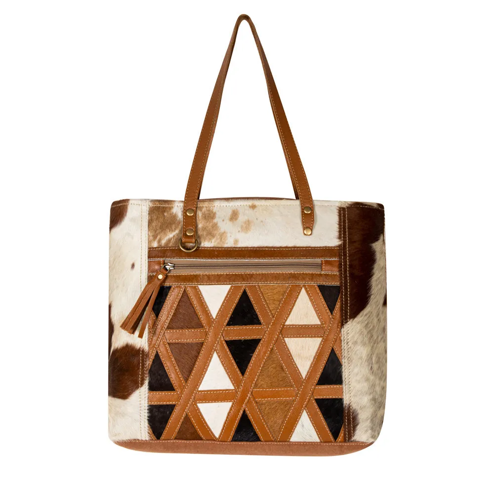 Dakota Plains Hair-On Hide Canvas Hairon Bag sold by Myra Bag