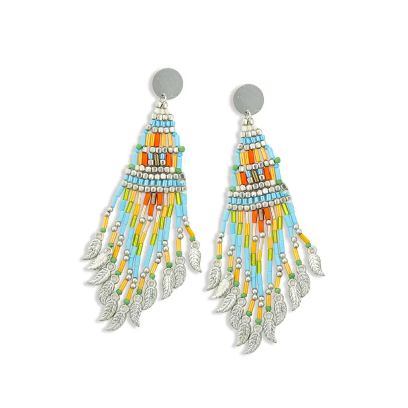 Morningâ€™s Tapestry Beaded Earrings sold by Myra Bag