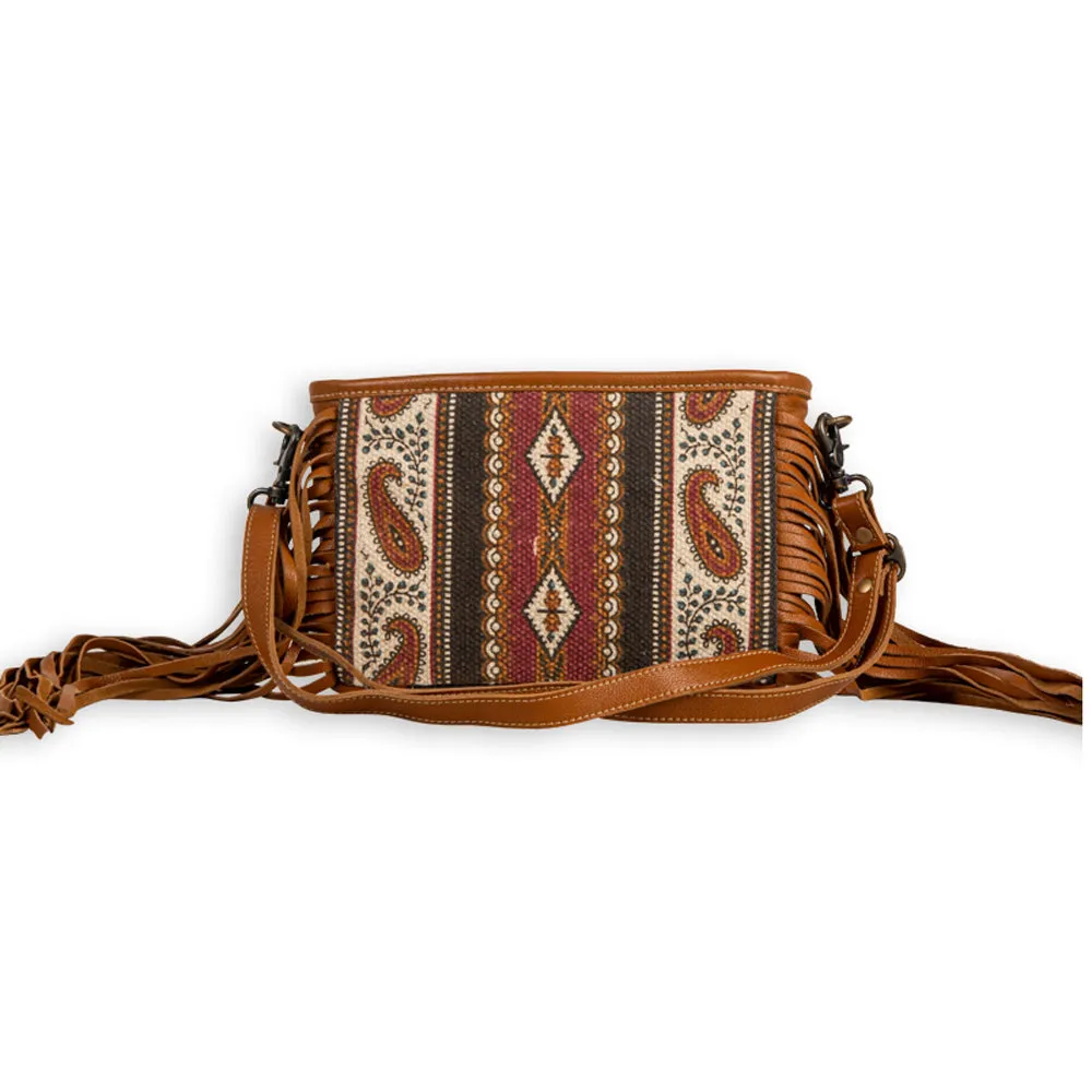 Mojave Paisley Fringed Small & Crossbody Bag sold by Myra Bag