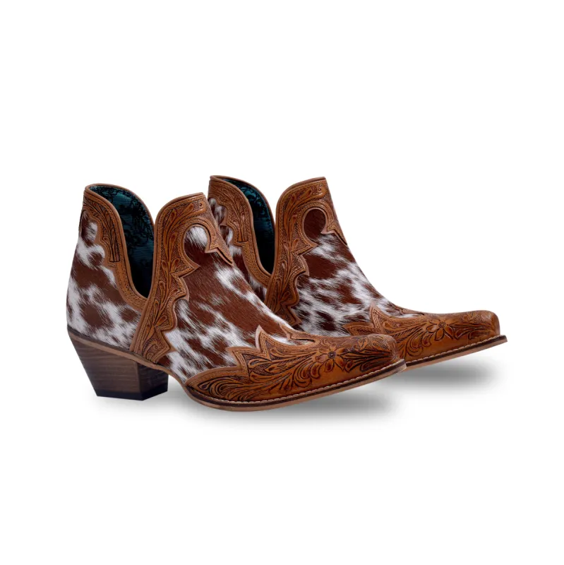 Frisco Falls Hair-on Hide & Hand-tooled Boots sold by Myra Bag
