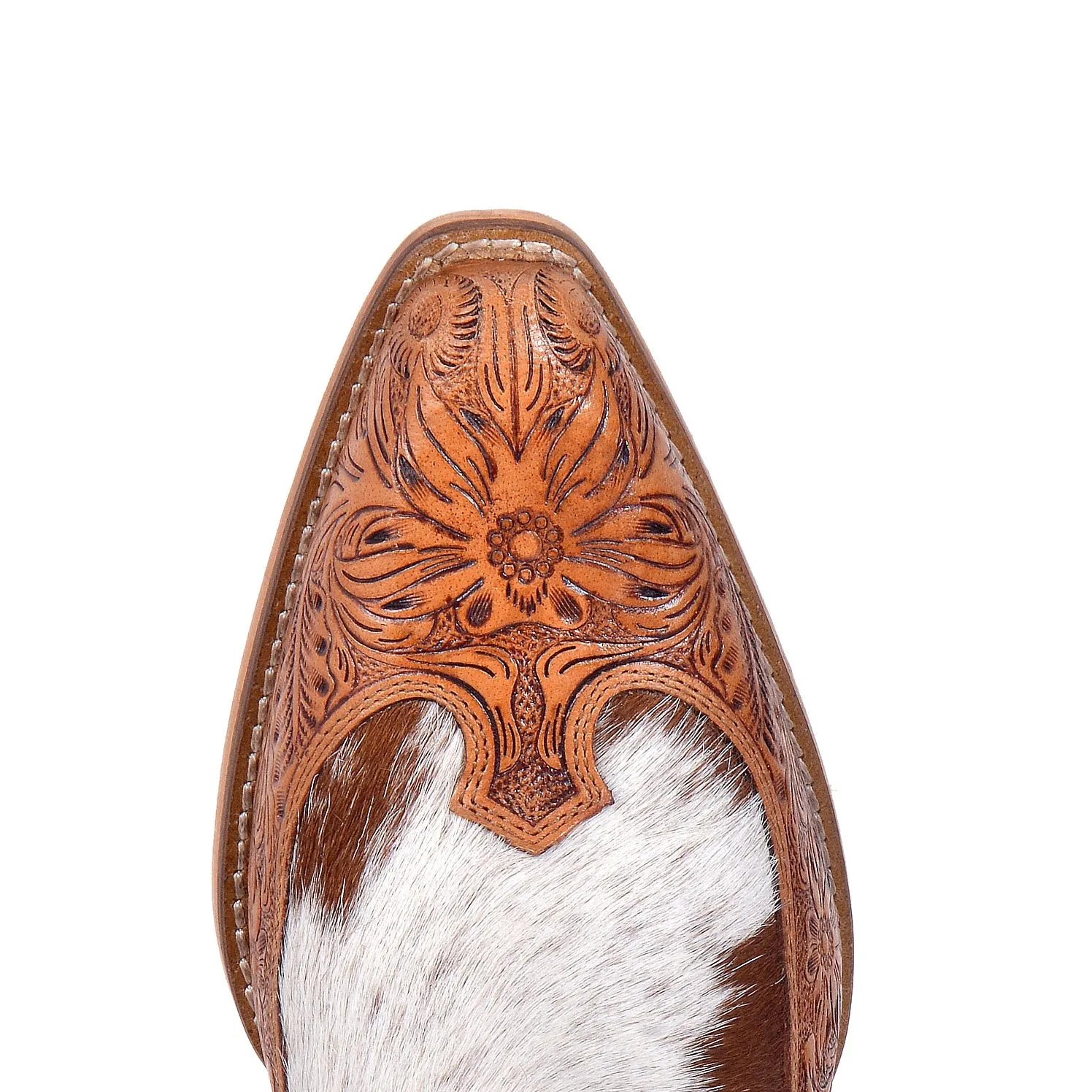 Frisco Hacienda Hair-on Hide & Hand-tooled Boots sold by Myra Bag product image thumbnail 3
