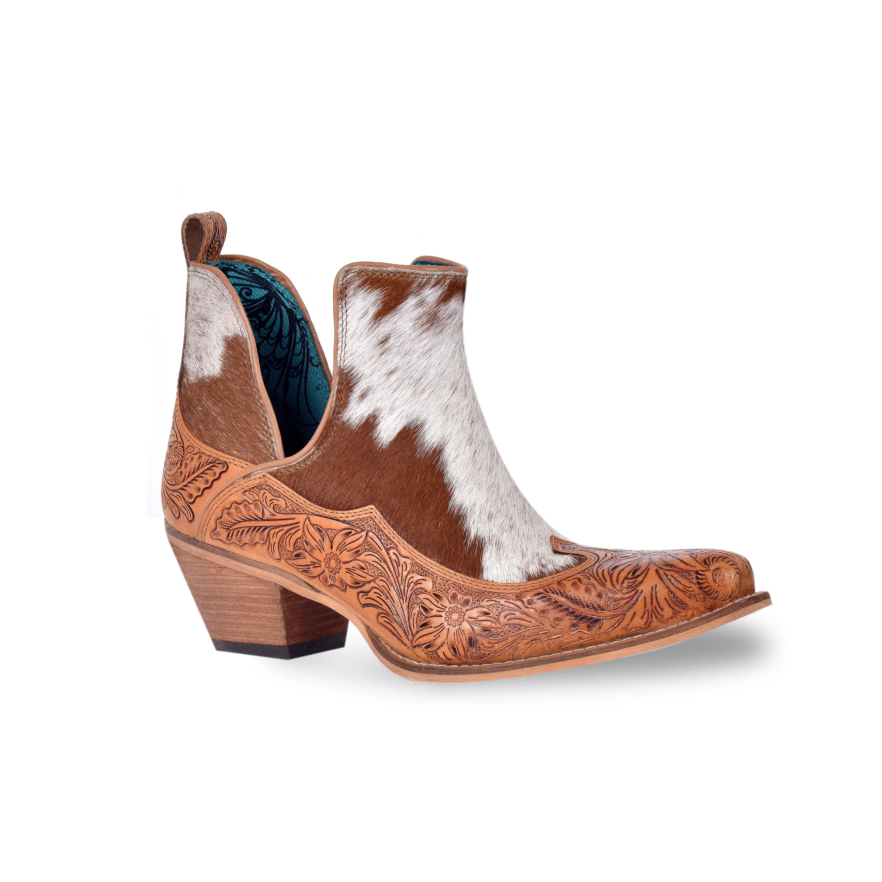 Frisco Hacienda Hair-on Hide & Hand-tooled Boots sold by Myra Bag product image thumbnail 2