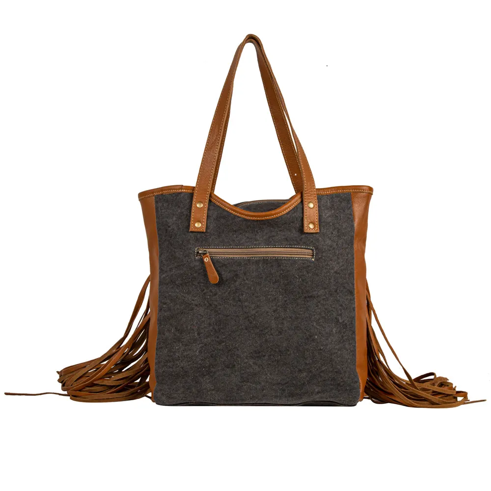 Mojave Paisley Fringed Tote Bag sold by Myra Bag product image thumbnail 3