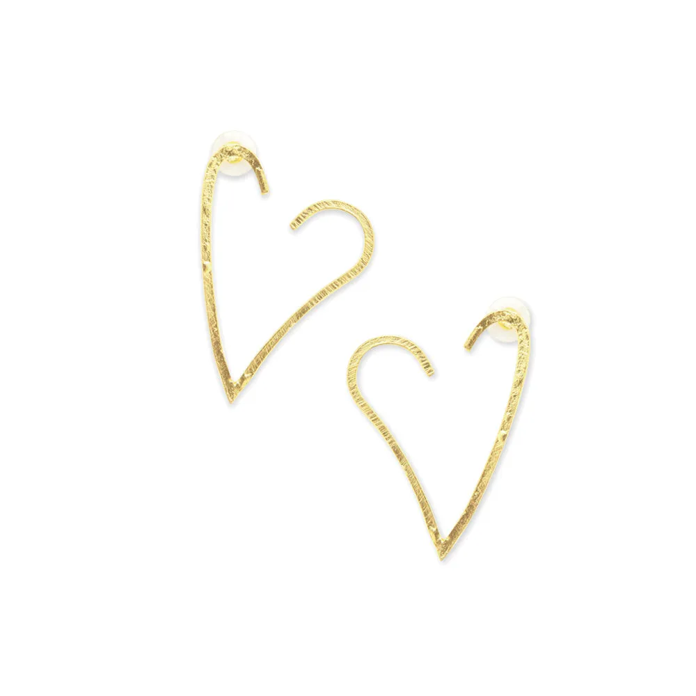 Open Hoop Heart Earrings sold by Myra Bag product image thumbnail 2