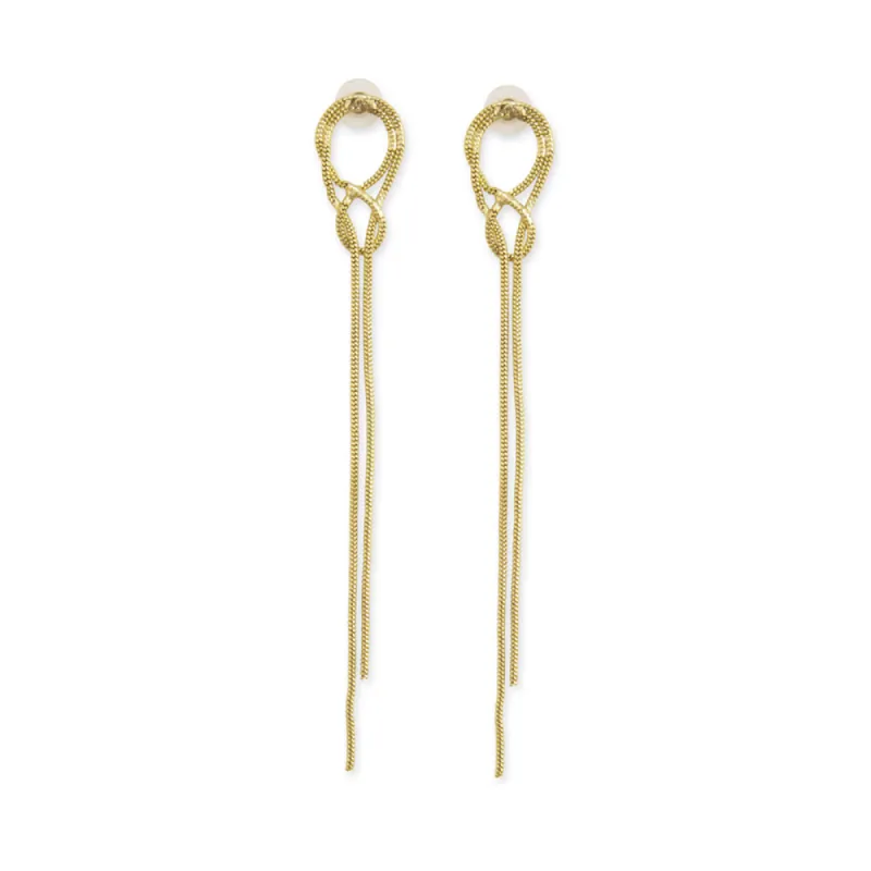 Interwoven Knots Strand Earrings sold by Myra Bag