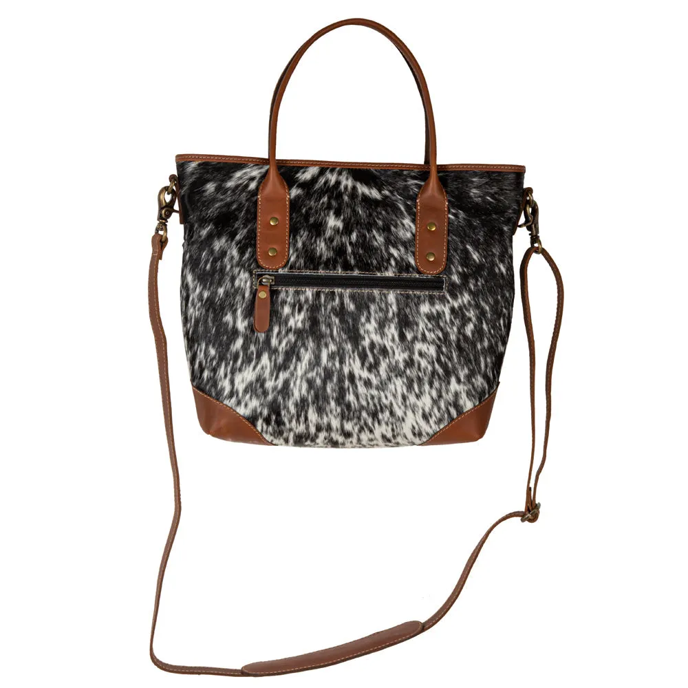 Cullom Trail Hair-On Hide Leather Hairon Bag In Black sold by Myra Bag product image thumbnail 5