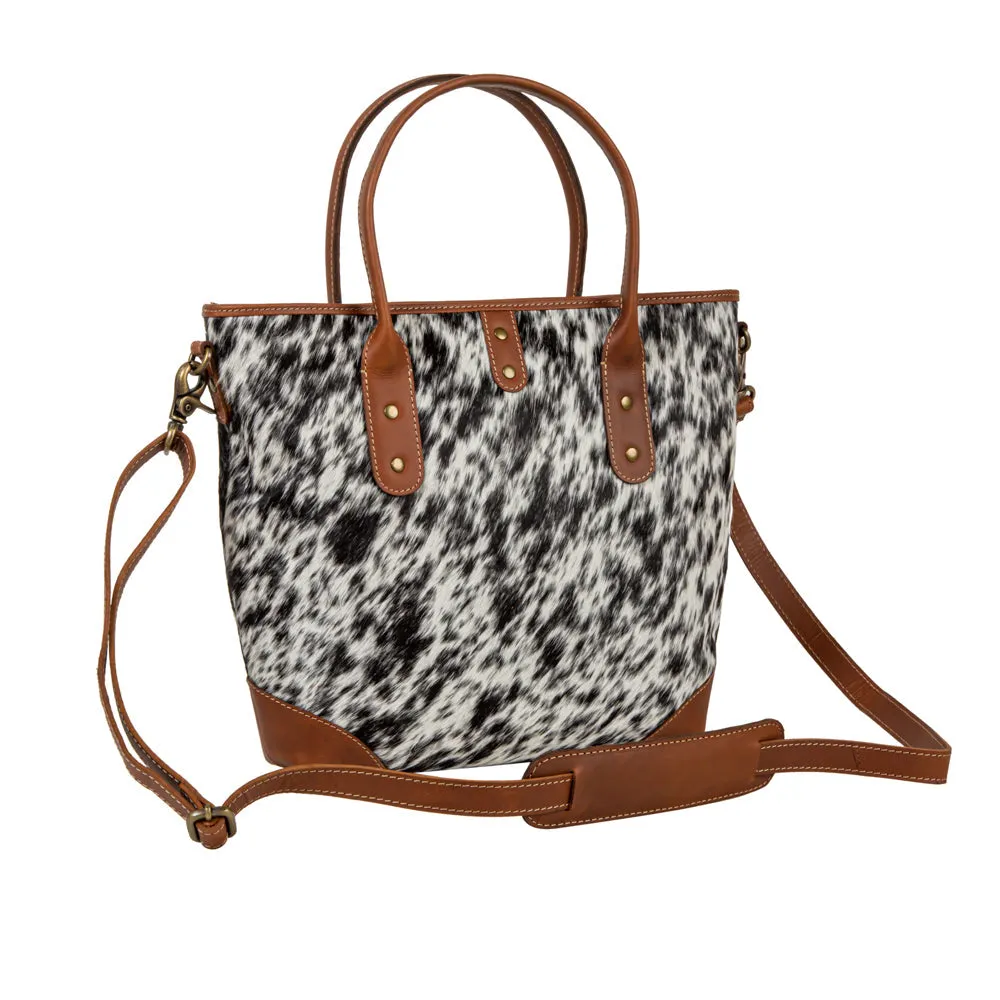 Cullom Trail Hair-On Hide Leather Hairon Bag In Black sold by Myra Bag product image thumbnail 2