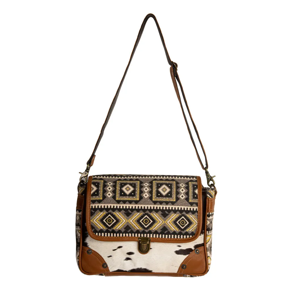 Bison Ridge Messenger Bag With Hair-On Hide sold by Myra Bag product image thumbnail 4