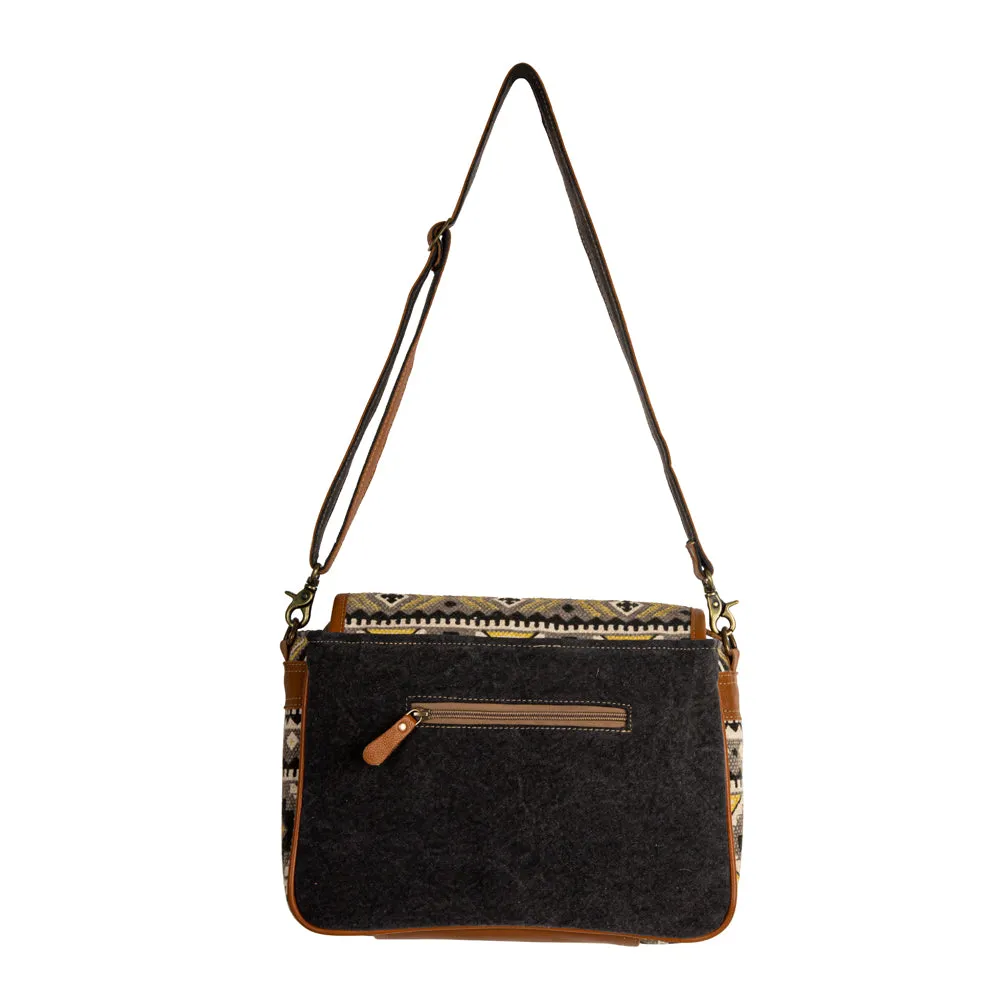 Bison Ridge Messenger Bag With Hair-On Hide sold by Myra Bag product image thumbnail 5