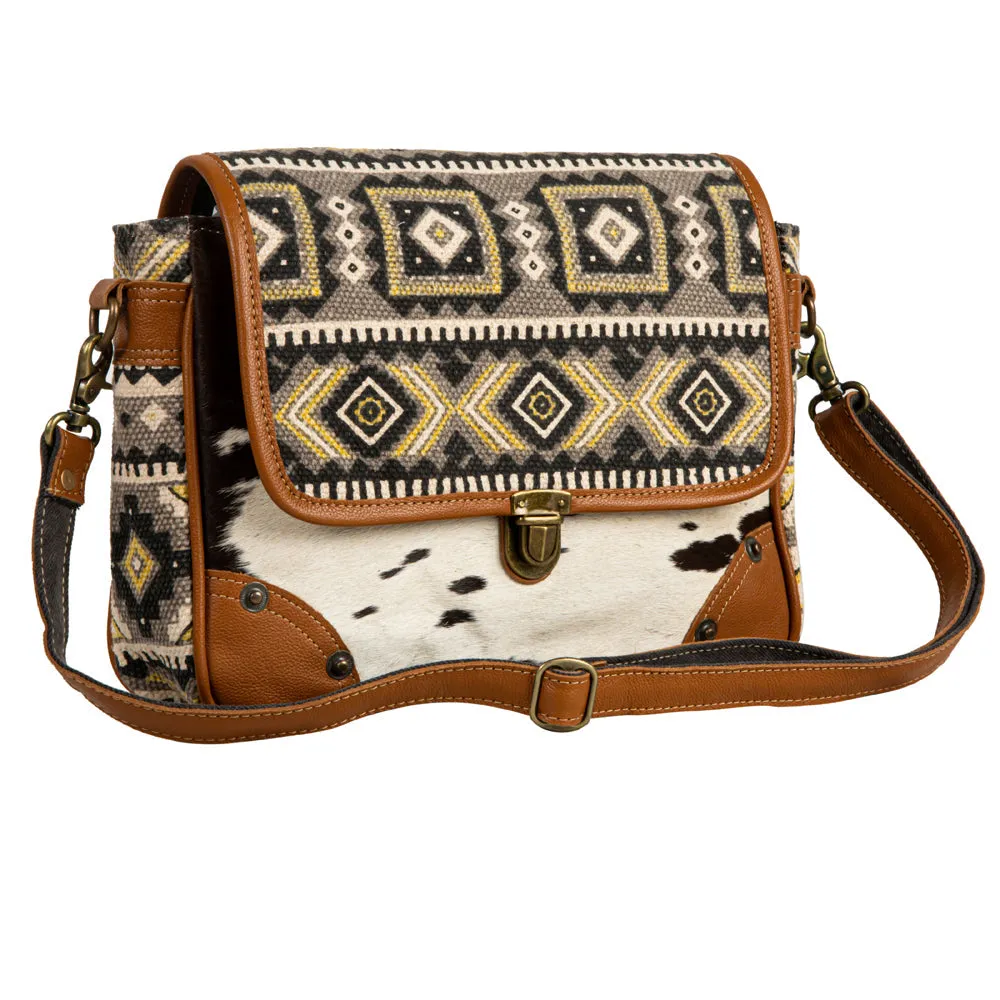 Bison Ridge Messenger Bag With Hair-On Hide sold by Myra Bag product image thumbnail 2