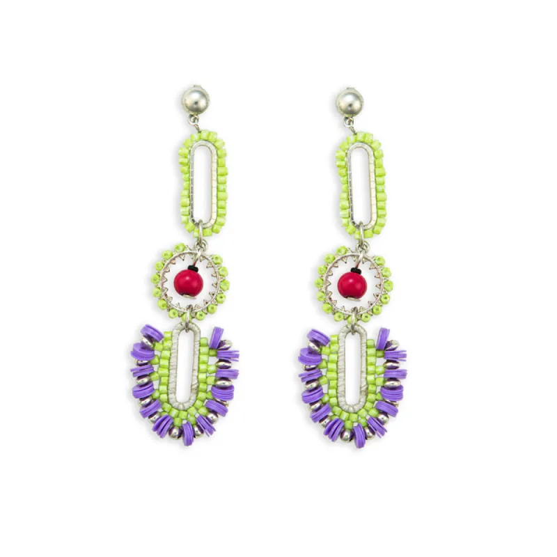 The Strongest Link Beaded Earrings sold by Myra Bag