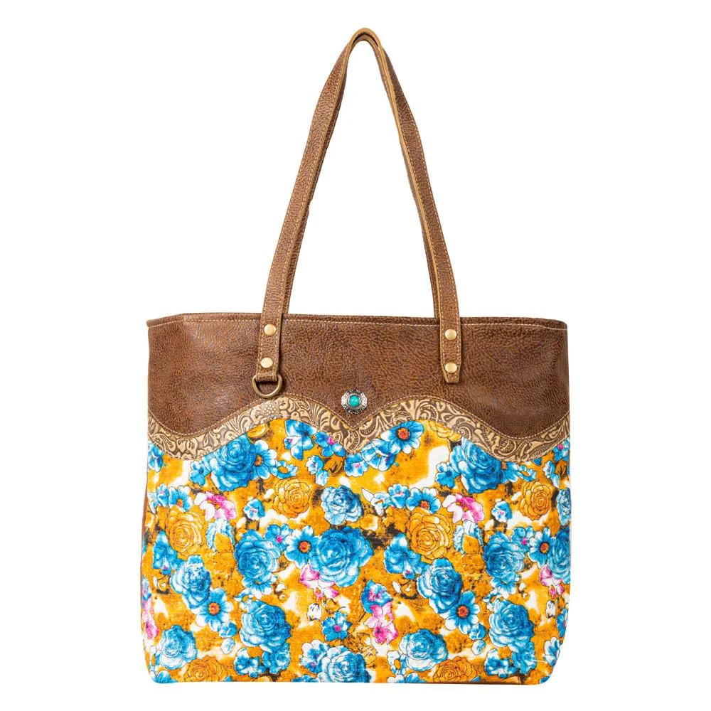 Blue Ridge Blooms Tote Bag sold by Myra Bag product image thumbnail 4