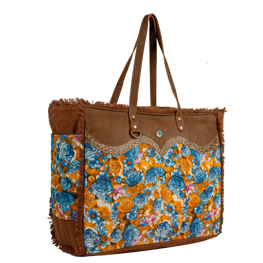 Blue Ridge Blooms Weekender Bag sold by Myra Bag product image thumbnail 2