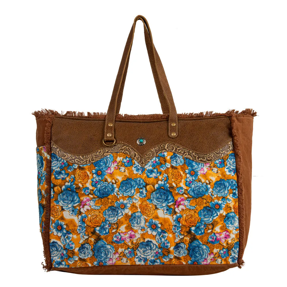 Blue Ridge Blooms Weekender Bag sold by Myra Bag product image thumbnail 3