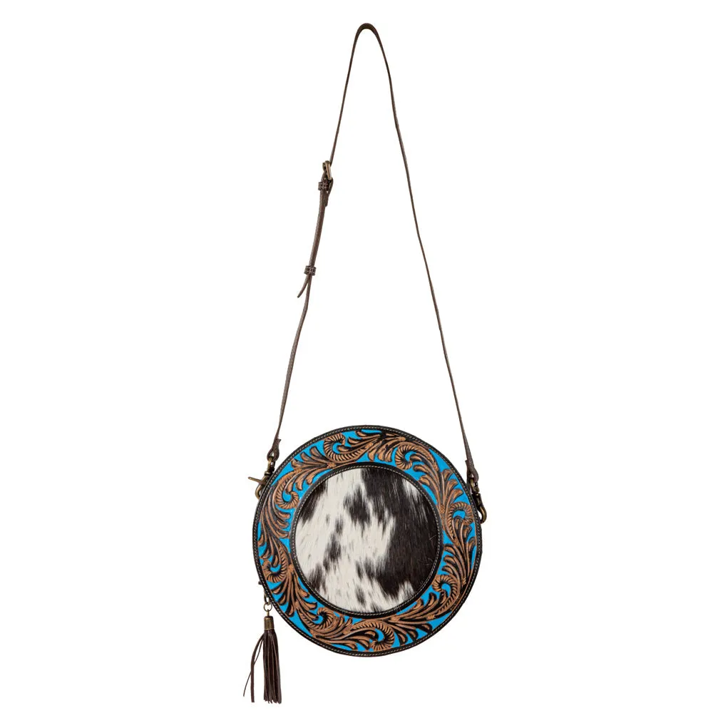Night Gaze Hand-Tooled Round Bag sold by Myra Bag product image thumbnail 4