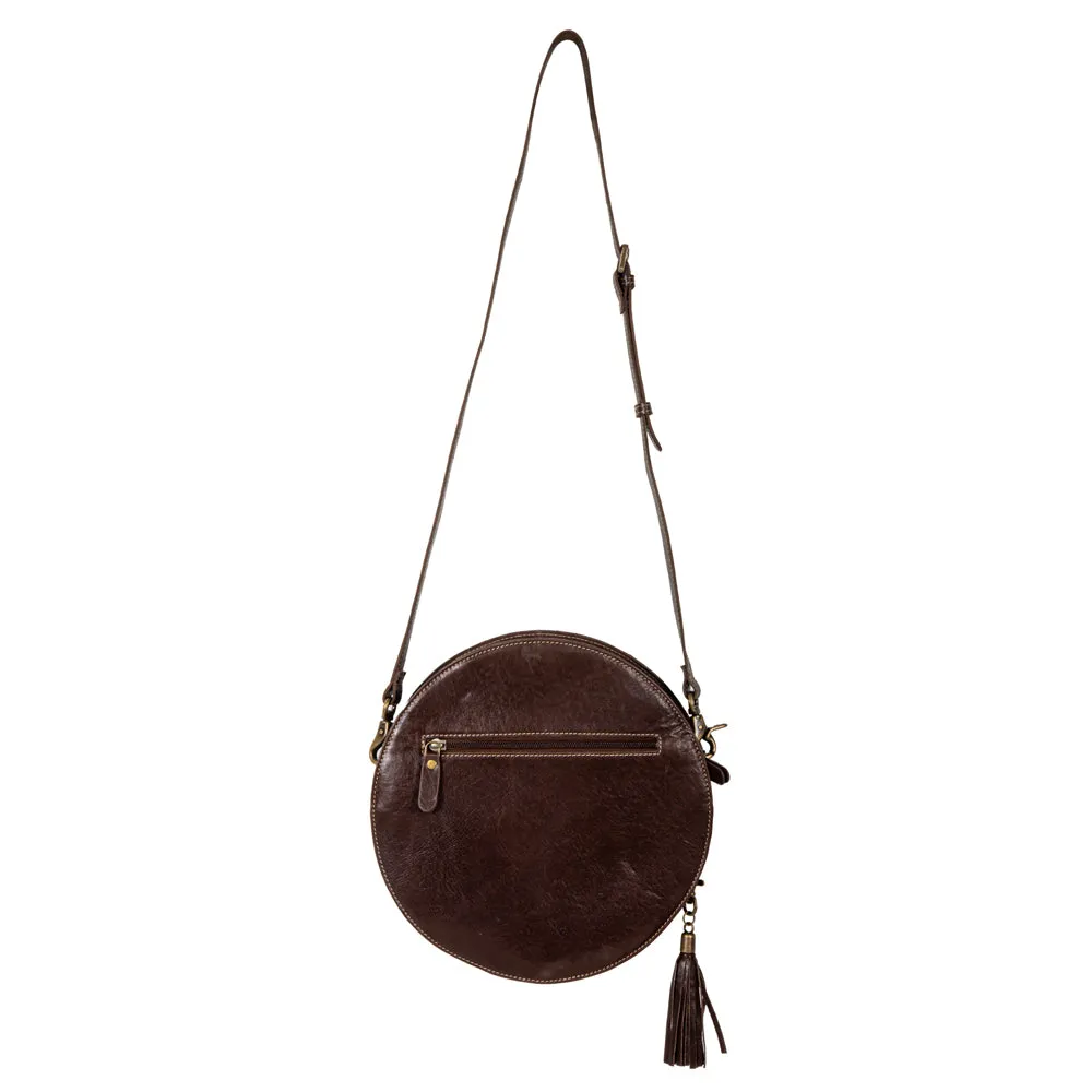 Night Gaze Hand-Tooled Round Bag sold by Myra Bag product image thumbnail 5