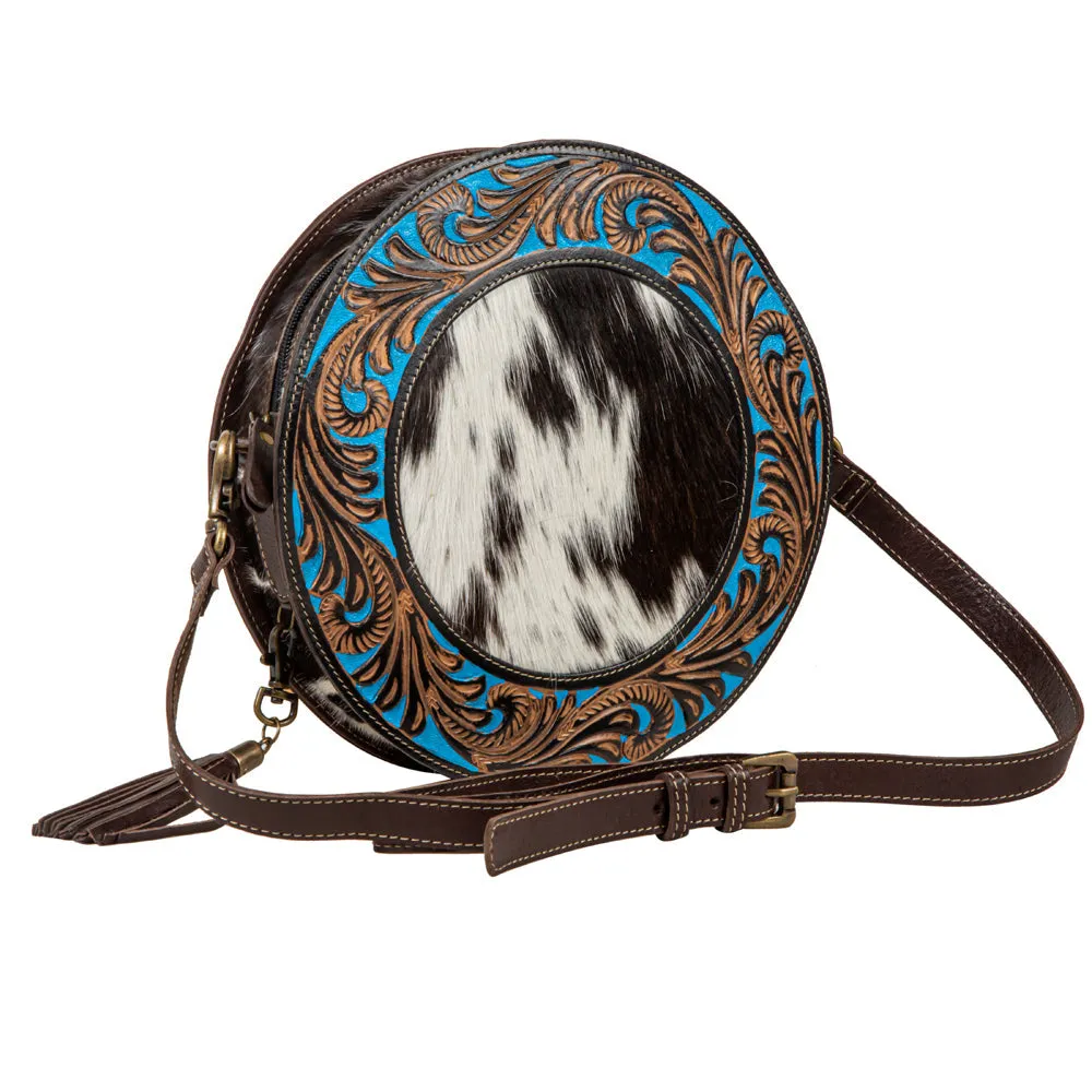 Night Gaze Hand-Tooled Round Bag sold by Myra Bag product image thumbnail 2