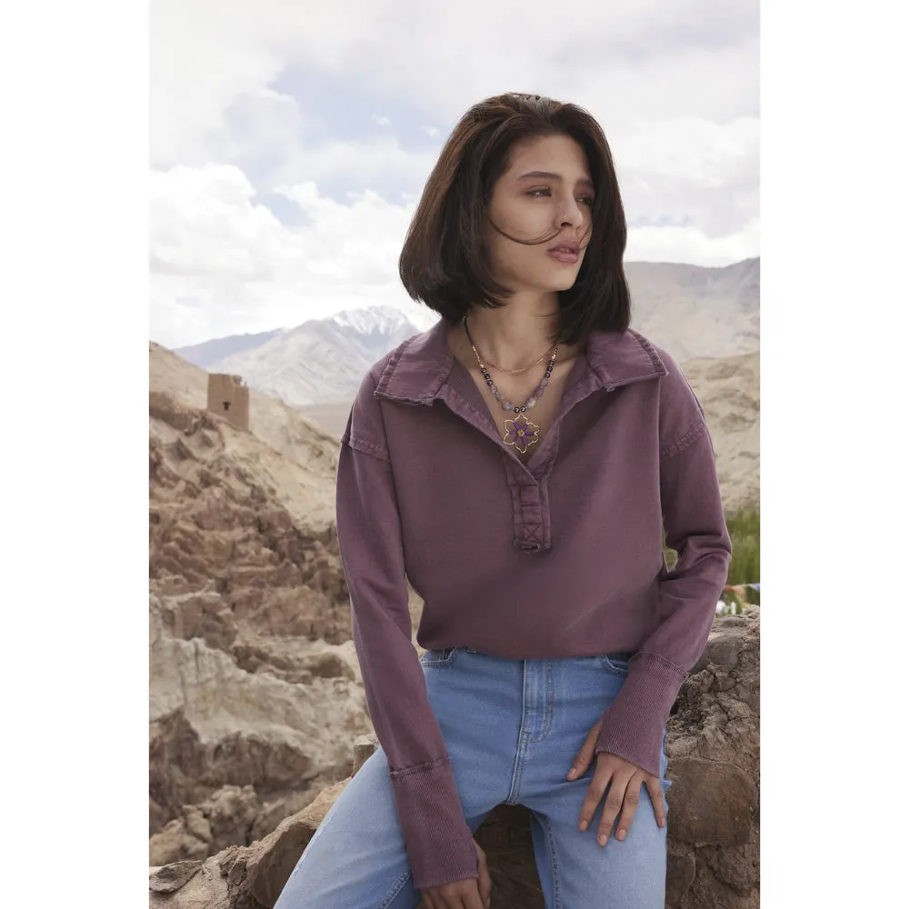 Amethyst Blooming Pendant Necklace sold by Myra Bag product image thumbnail 3