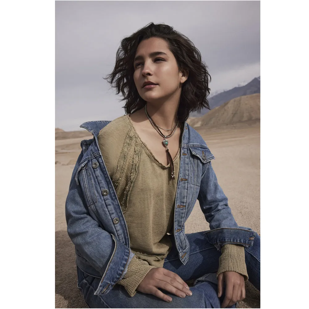 Feather Shield Stacked Necklace sold by Myra Bag product image thumbnail 3