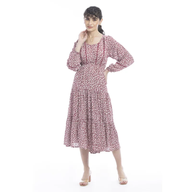 Tammy Anne Floral  Pattern Dress sold by Myra Bag