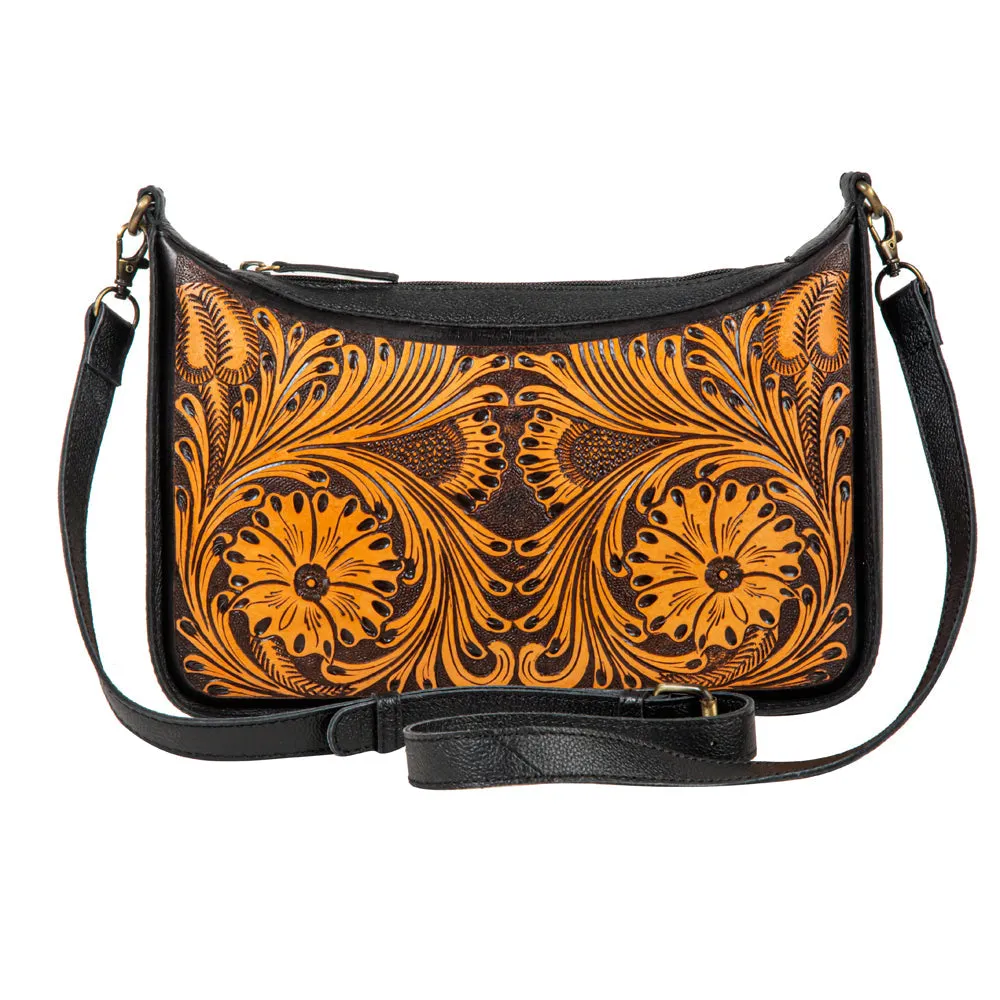 Sunflower Gorge Hand-Tooled Bag sold by Myra Bag