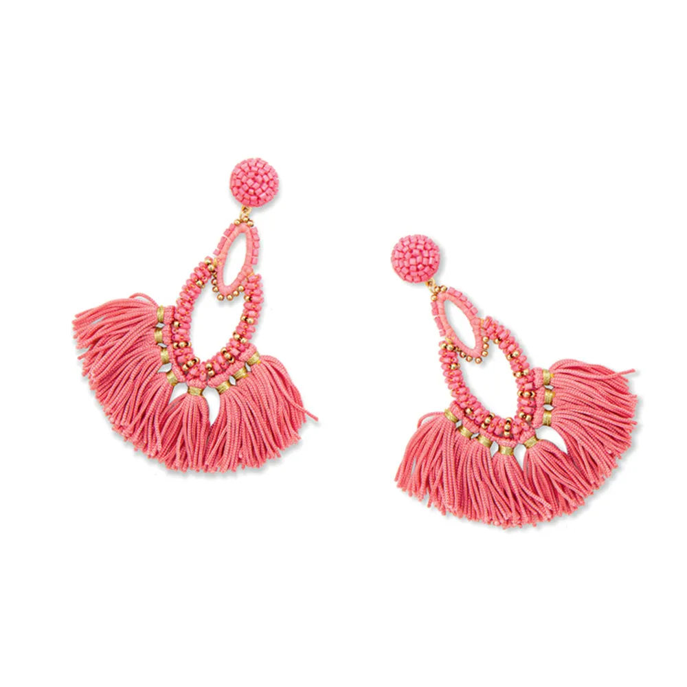 Caroline Beaded & Fringed Earrings sold by Myra Bag product image thumbnail 2