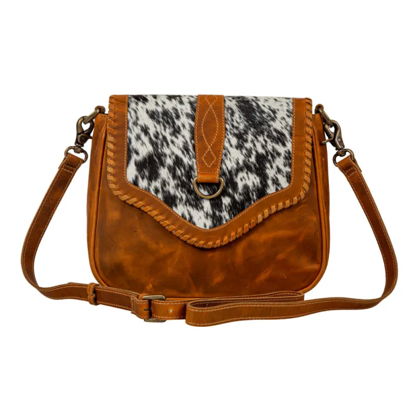 The Tyson Trail Leather Hairon Bag sold by Myra Bag