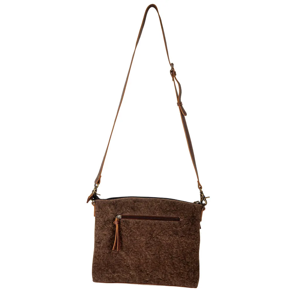 Clara Mae Hand-Tooled Accent Canvas Hairon Bag sold by Myra Bag product image thumbnail 5