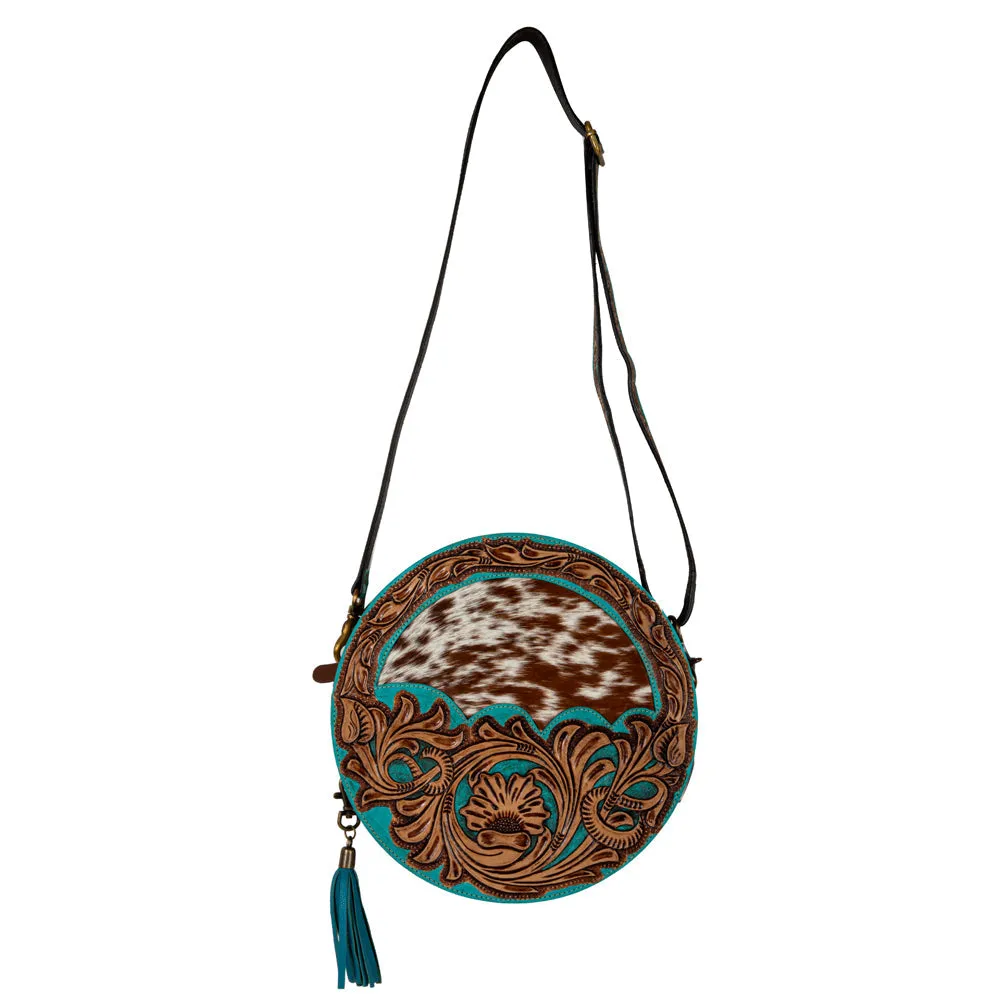 Desert Rain Hand-tooled Round Bag sold by Myra Bag product image thumbnail 4