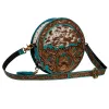 Desert Rain Hand-tooled Round Bag sold by Myra Bag