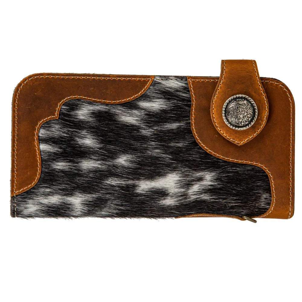 Palodan Hair-on Hide Credit Card Holder sold by Myra Bag