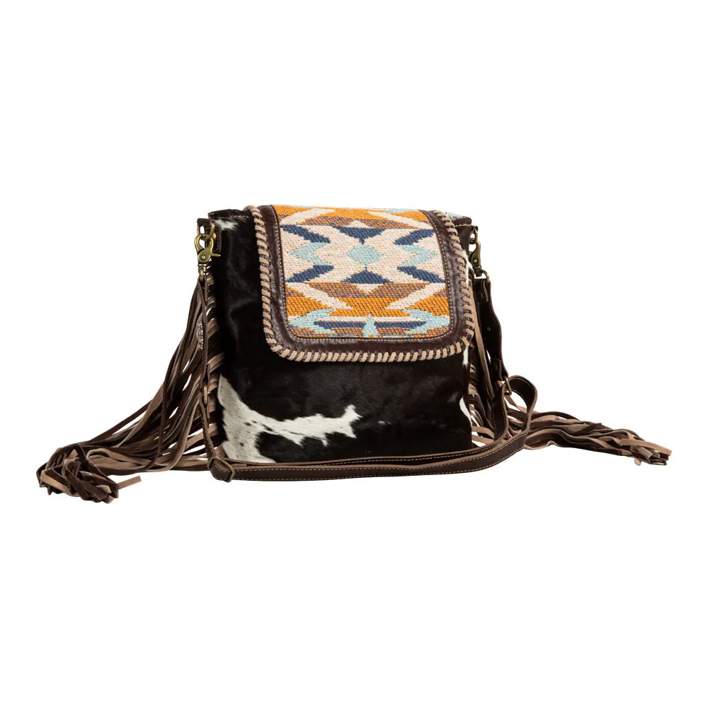 Sun Serape Fringed Leather Hairon Bag sold by Myra Bag product image thumbnail 2