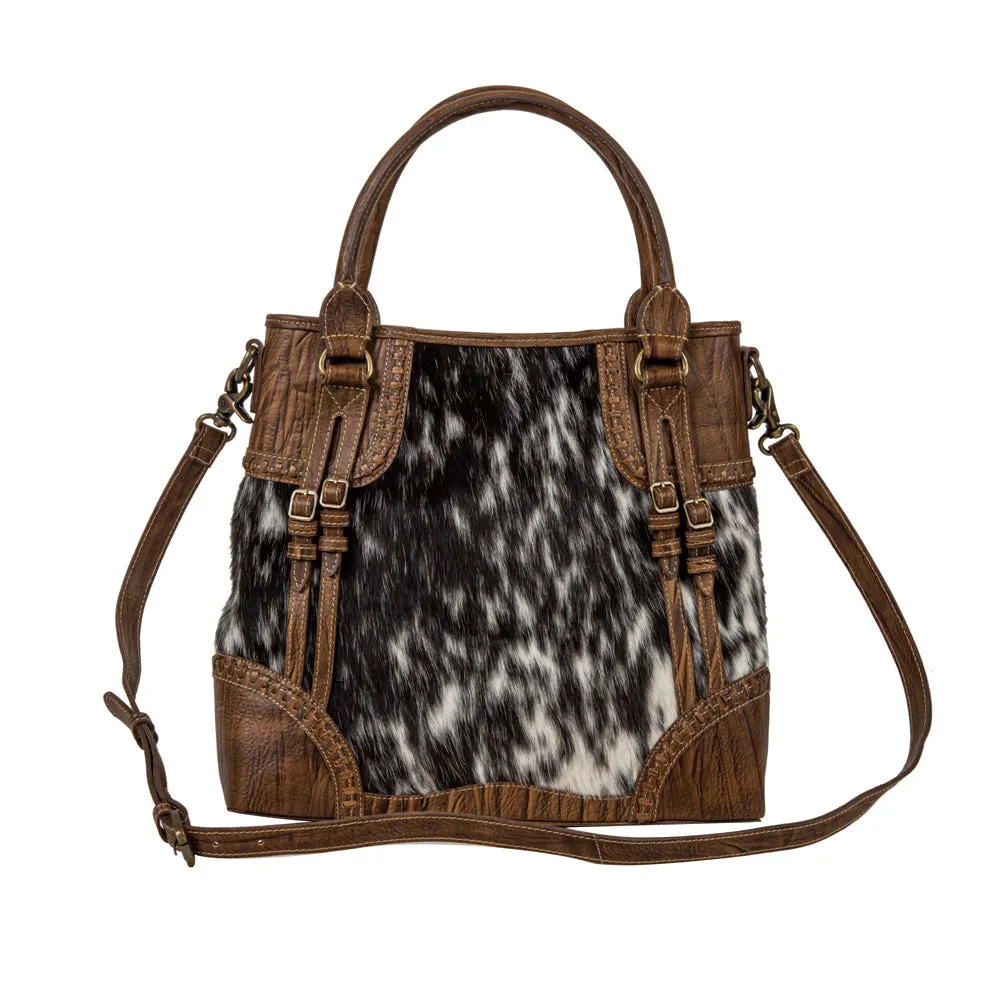 Crawford Canyon Tall Leather Hairon Bag sold by Myra Bag